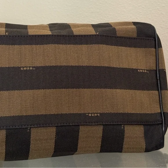 Fendi Striped Black and Brown Duffel Bag - Picture 14 of 15